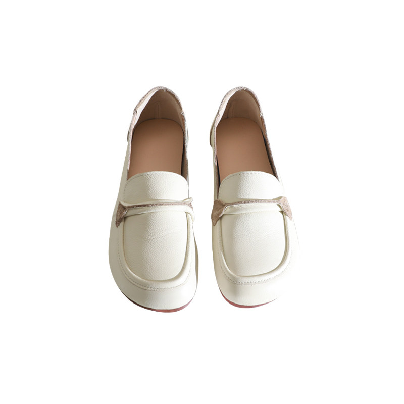 莲花府邸2026春季复古简约单鞋一脚蹬懒人鞋舒适妈妈鞋牛皮女鞋子,淘宝优惠券,粉丝福利购,淘宝优惠卷