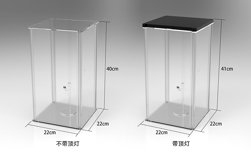 toysbox1/6 12寸ht人偶dam兵人ss 透明通用型防尘展示盒2.0全封闭 - 图1