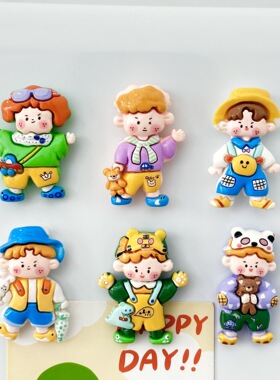 可爱卡通冰箱贴磁贴3D立体磁吸贴