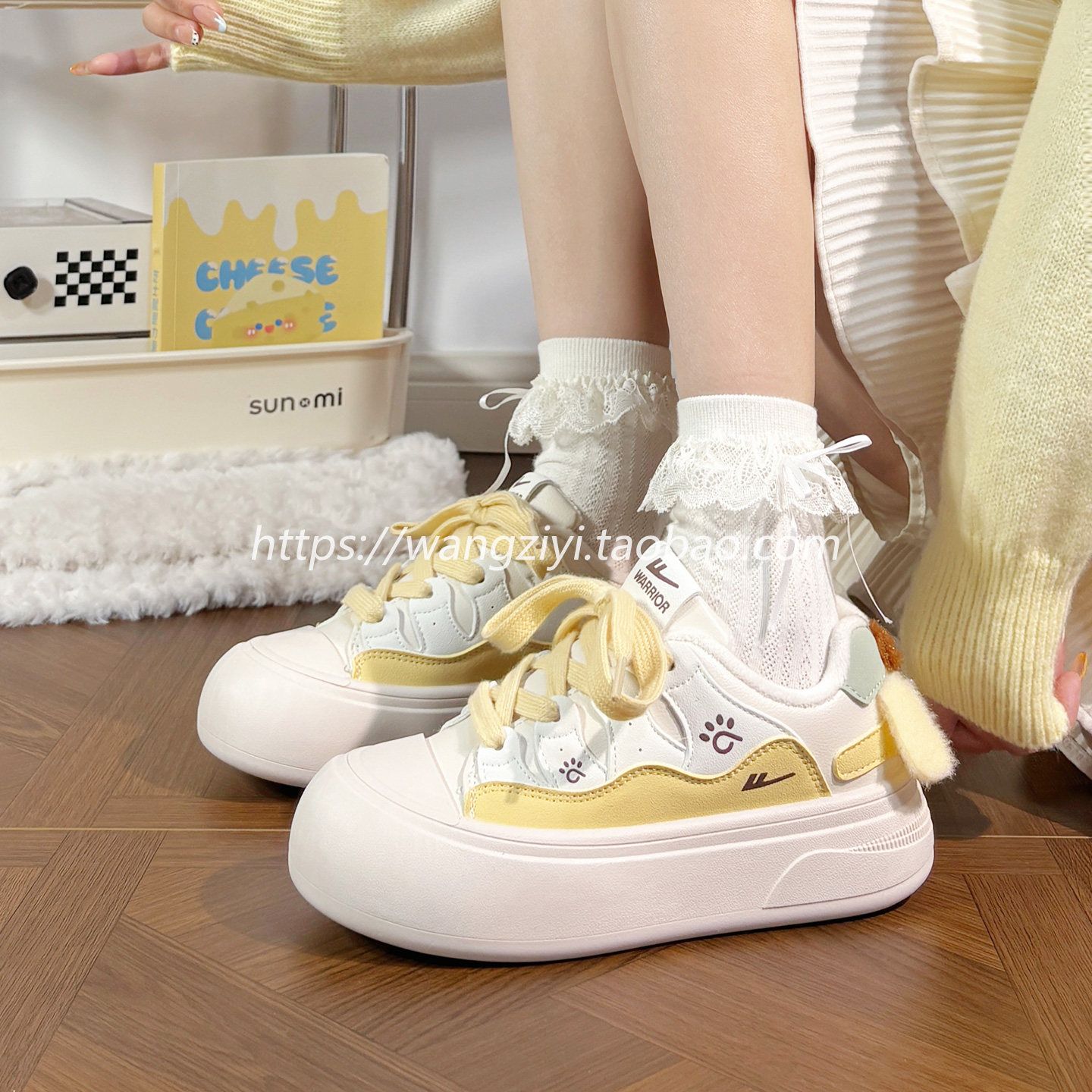 回力加绒布丁狗小白鞋女冬季新款爆款保暖二棉鞋软底大头可爱板鞋,淘宝优惠券,粉丝福利购,淘宝优惠卷