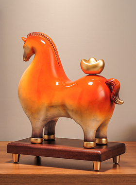 开业乔迁高级感马上来财装饰摆件