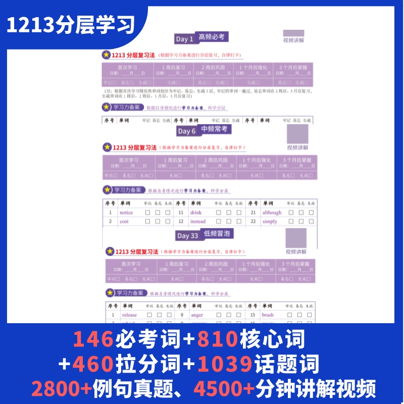 抖音热卖】智学中考英语高频词汇历年真题核心词乱序版高一1二2三必备单词书高考高频单词手册默写本训练初中七7八8九必背单词书