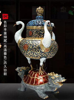 龟鹤摆件香炉工艺品装饰摆件
