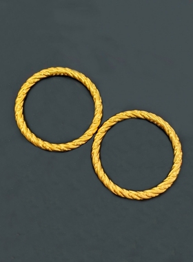 女越南沙金镀金戒指久不掉色