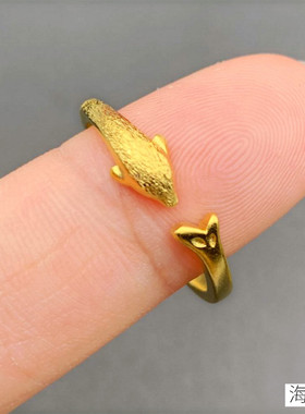 戒指开口结婚仿真不掉色假黄金