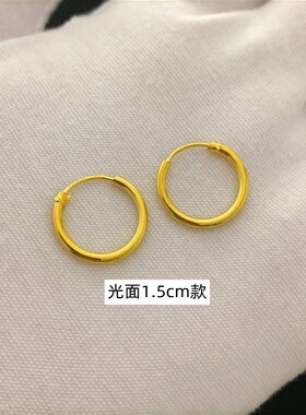 古法耳饰品不掉色防过敏黄铜镀金
