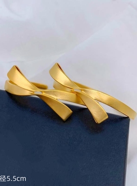 奢华女越南沙金蝴蝶结手镯不掉色