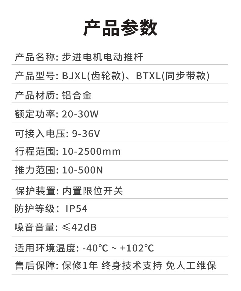 步进电动推杆机电动推杆电机推杆电动伸缩杆伺服电机电动缸驱动器 - 图2