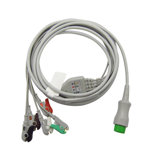 兼容T5,T8,IPM8,10UMEC,IMEC，D6D3监护仪一体三导扣式心电导联线 - 图3