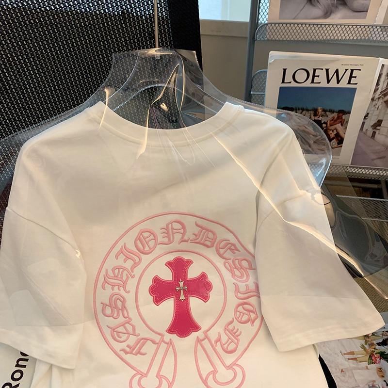捡漏~十字架短袖t恤女宽松oversize潮牌美式复古小众高街白色上衣,淘宝优惠券,粉丝福利购,淘宝优惠卷