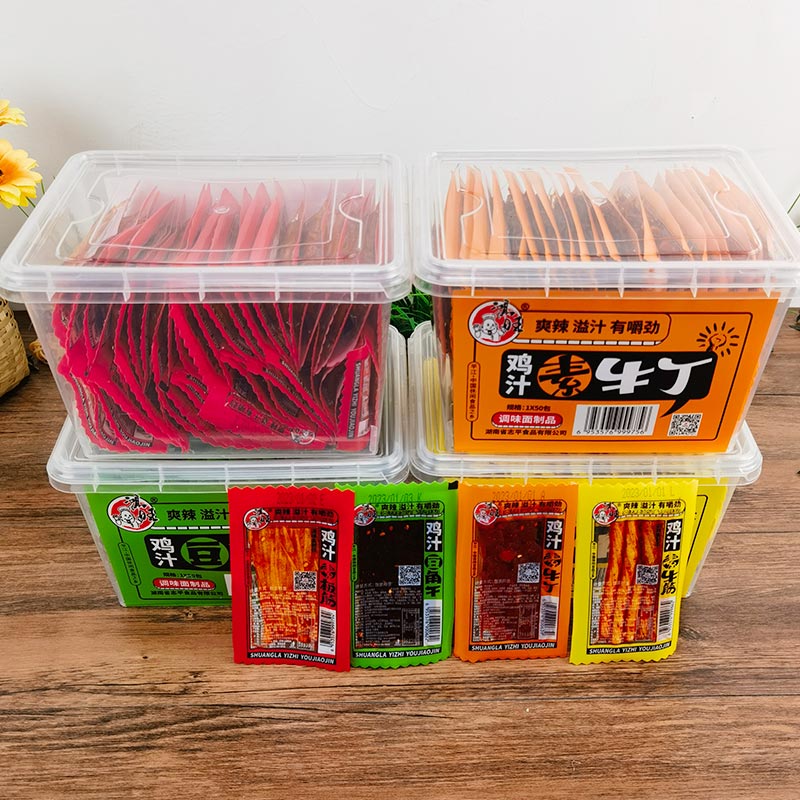 鸿旺鸡汁素牛筋8090后儿时5毛钱校园麻辣小零食湖南辣条礼包香辣-图3