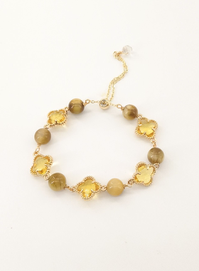 MPAY2025四叶草紫水晶白水晶手串【多样性发货】