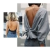 Mùa hè không có vòng thép lớn đồ lót backless nữ đẹp trở lại vô hình áo ngực siêu mỏng hình chữ U đặc biệt váy gợi cảm - Áo ngực không dây