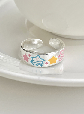 多巴胺彩色小恐龙开口食指戒