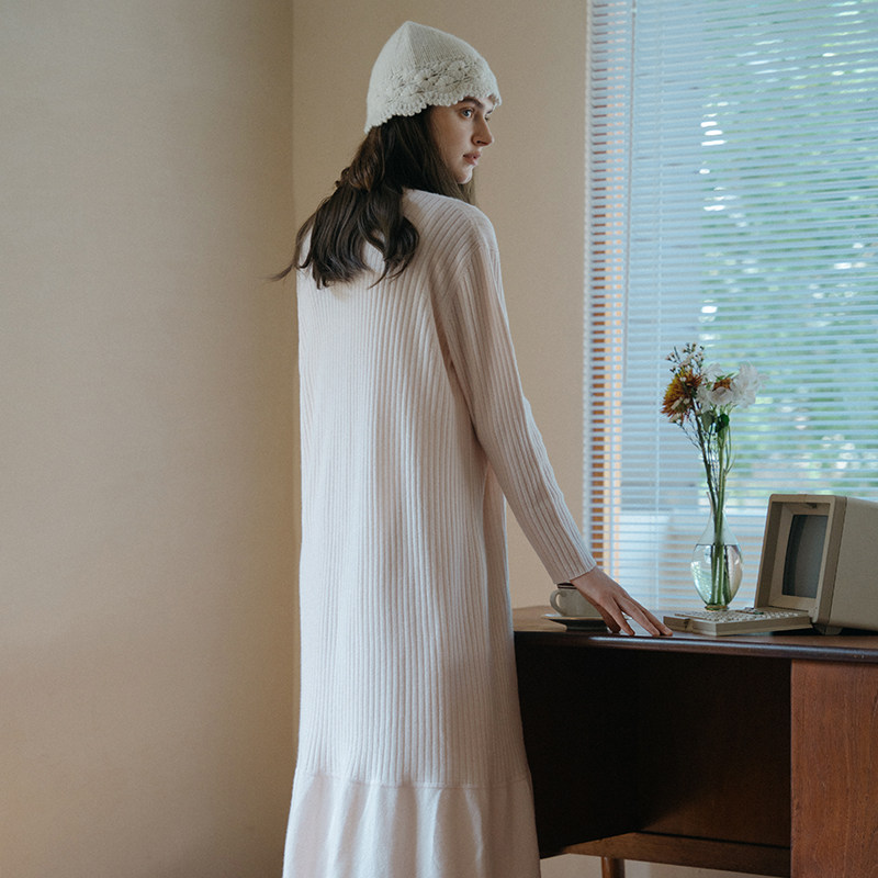 softself 设计感毛衣女秋冬慵懒风羊绒过膝长款针织开衫外套宽松,淘宝优惠券,粉丝福利购,淘宝优惠卷