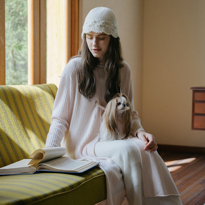 softself 设计感毛衣女秋冬慵懒风羊绒过膝长款针织开衫外套宽松,淘宝优惠券,粉丝福利购,淘宝优惠卷