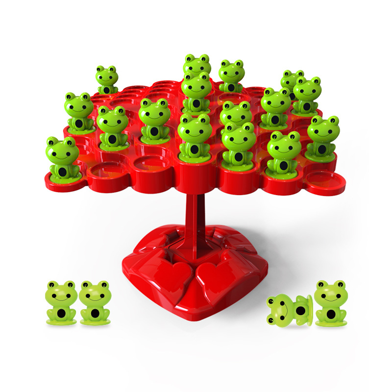 儿童青蛙平衡树叠叠乐休闲亲子互动桌面游戏玩具幼儿园早教教具 - 图3