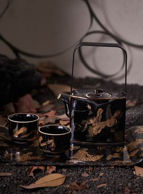 茶空间茶托盘陶瓷茶壶茶杯摆件