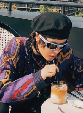 网红同款复古银色户外眼镜偏光