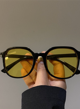 凹造型街拍复古大脸太阳眼镜