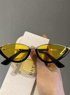 PATTYKOU欧美风半框猫眼墨镜男女