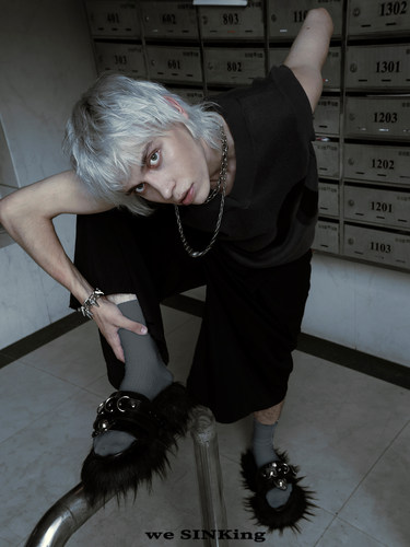 沉没SINKing | net系列faux fur black slippers黑色朋克毛毛拖鞋 - 图2