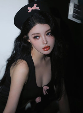 女生贝雷帽可爱学院风纯欲风性感