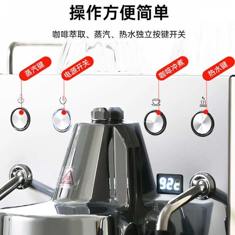 Welhome/惠家 KD-3000小型意式半自动咖啡机家商两用可拉花美式-图0