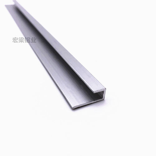 铝合金不等边U型槽15*5内径3广告牌挂画卡槽木板包边装饰条型材 - 图0