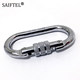 Outdoor rock climbing main lock carabiner O-type thread lock rock climbing hook safety buckle steel lock rock climbing equipment