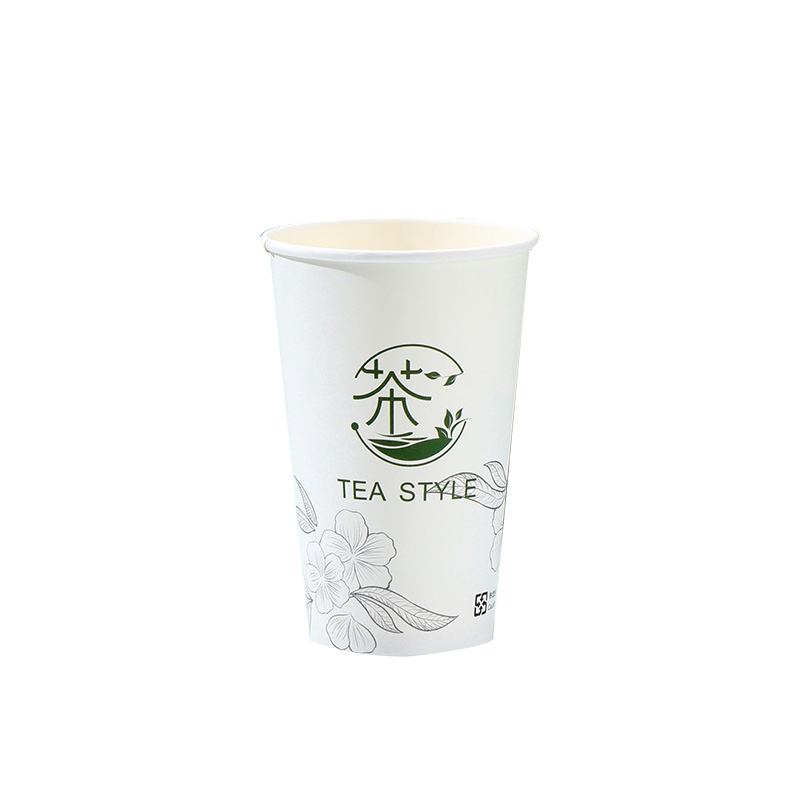 热饮一次性奶茶杯700ml商用带盖双淋膜咖啡杯子打包杯纸杯定制 - 图3