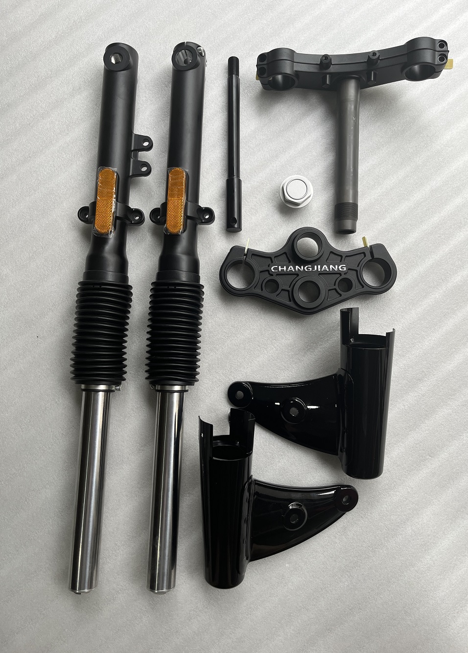 长江650前减震CJ650B-2 CJ700B-2侧三轮避震器上下联板方向柱 - 图0