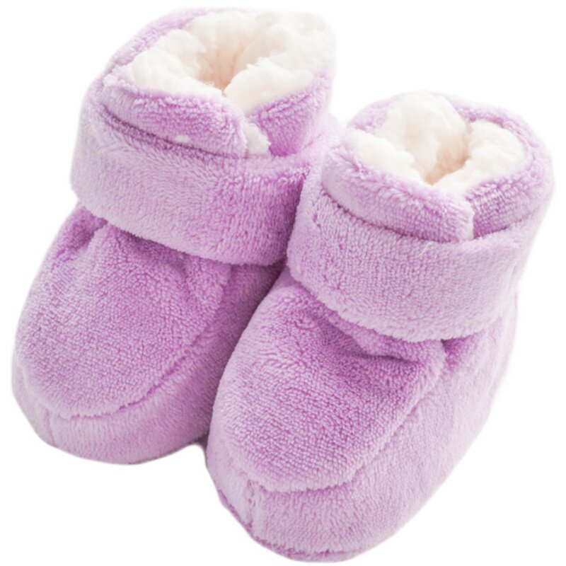 冬季新款加厚羊羔绒婴儿鞋袜男女宝宝加绒学步鞋防掉宝宝地板袜