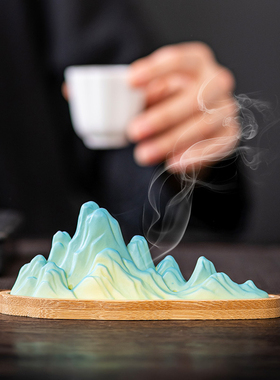 创意陶瓷假山摆件线香香插香炉