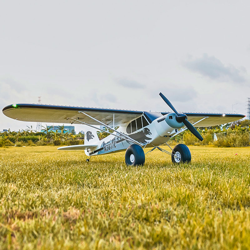 FMS航模1300mm PA-18固定翼rc遥控练习机泡沫机越野大脚飞机模型-图0