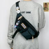 Нагрудная сумка подходит для мужчин и женщин, трендовая сумка через плечо, сумка на одно плечо, японский рюкзак, мобильный телефон для отдыха, поясная сумка