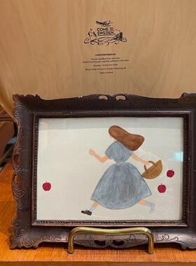 日本插画书房装饰画摆件