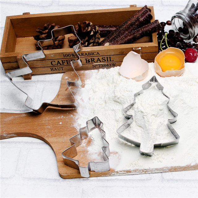 Christmas tree stainless steel cookie cake mold DIY