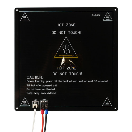 3DSWAY 3D打印机配件MK3铝基板热床平台24V加热床圆角沉孔铝板220 - 图2