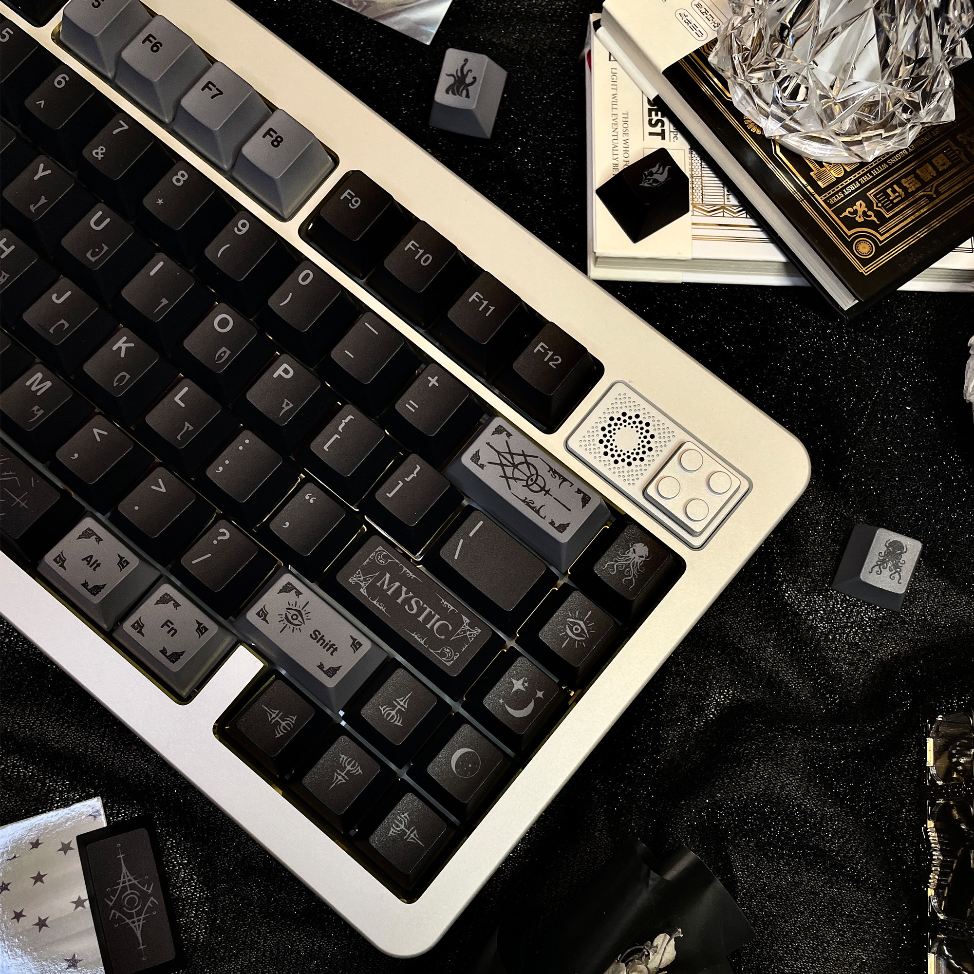 F神秘学主题五面热升华原厂高度PBT机械键盘品质键帽客制化大全套 - 图1