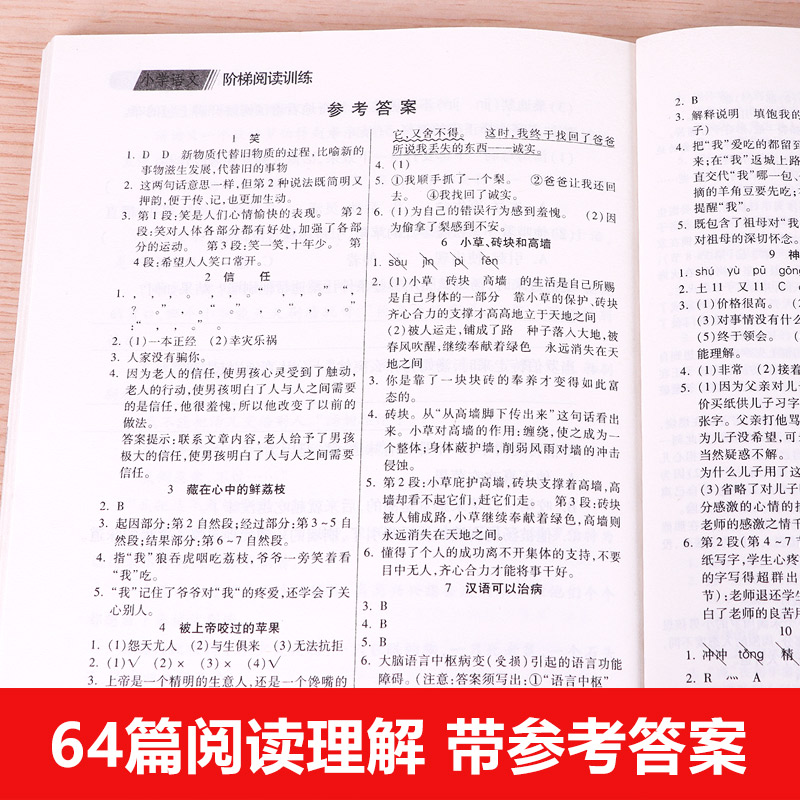 【老师推荐】六年级阅读理解训练题 小学6年级语文每日一练 阶梯训练文言文专项训练书2019年小学生上 上册下册人教版课外阅读同步 - 图2