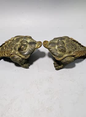 纯铜金蟾摆件一对金蟾铜蟾蜍招财三足金蟾家居办公室店铺开业礼品