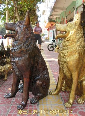 黄铜风水镇宅摆件旺财狗工艺礼品