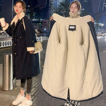 Winter gestational dress Autumn winter style 2022 new winter dress lamb suede thickened cotton clothes jacket with long cotton padded jacket