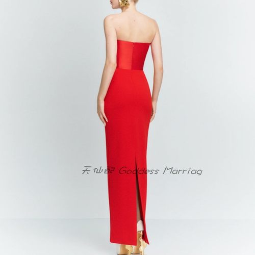 高端大气舞台演出服主持人酒会晚宴年会妈妈装2025新款时尚连衣裙 - 图1