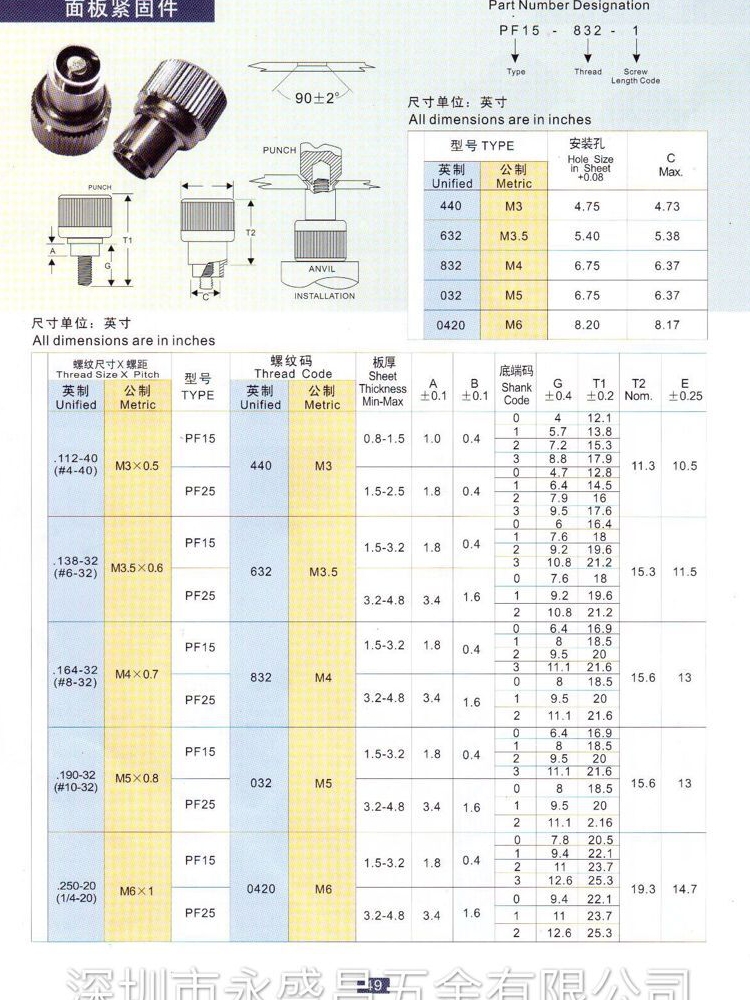 松不脱螺钉PF42（PF25）-M3M4M5M6机箱机柜弹簧手拧组合螺丝-图2