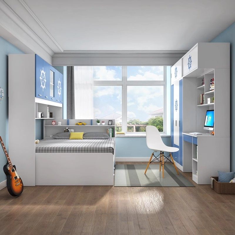 实木书柜书桌一体家用卧室儿童衣柜现代书柜组合家用卧室衣橱柜子,淘宝优惠券,粉丝福利购,淘宝优惠卷