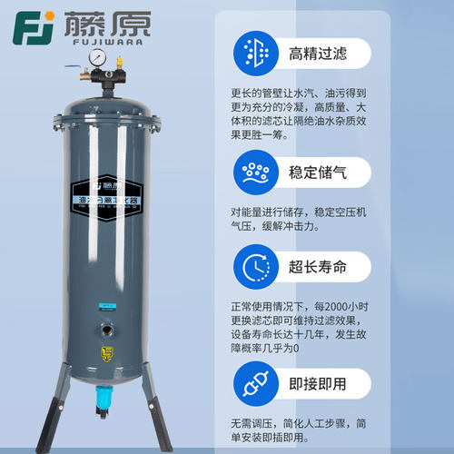 气泵空压机油水分离器过滤器高效除油除水净化压缩空气喷漆干燥罐 - 图3