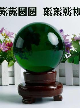 2025绿色透明水晶球摆件家居书房装饰品客厅书房摆件开业乔迁礼品