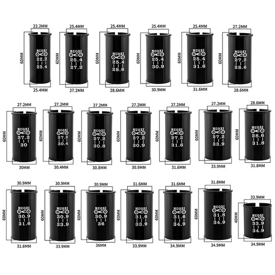 自行车座杆坐管变径套转换山地死飞公路27.2/30.4/30.8/31.6/等